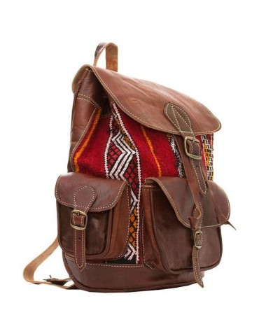 Sac vrai cuir et kilim