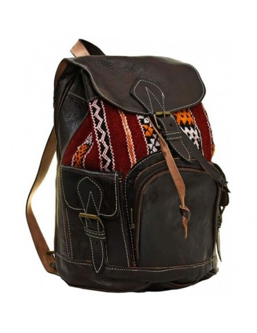 Real leather and kilim bag