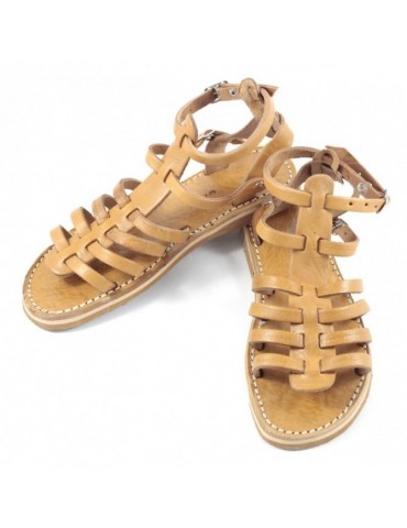 Damläder sandal