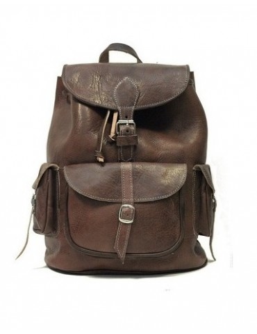 Handicraft Morocco backpack in natural leather